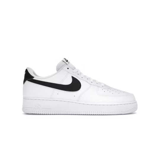 Air Force 1 - White Black Pebbled Leather