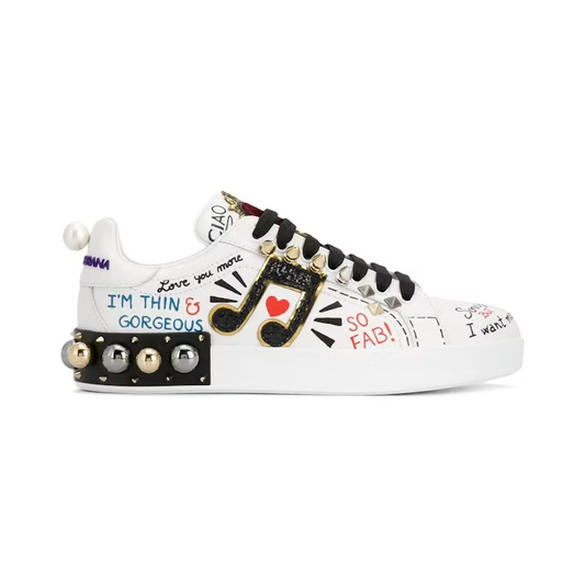 Dolce & Gabbana - Portofino Applique White Music Note (Women's)